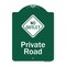 Signmission Private Road With No Outlet Symbol Heavy-Gauge Aluminum Architectural Sign, 24" H, GW-1824-9773 A-DES-GW-1824-9773 - alternate 1